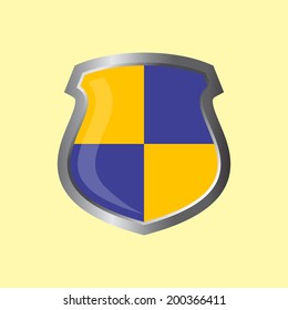 blank empty blue theme shield
