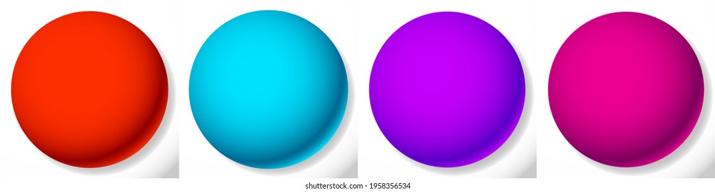 Blank, empty circle, orb and sphere button, badge, and pin shape design element