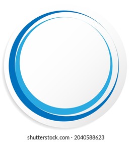 Blank, empty circle shape, circle design element. Circular, circle frame, border with copyspace. Button, pin, badge, and seal background