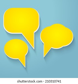 Blank empty colorful vector speech bubbles 
