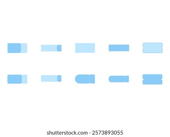 Blank Empty Coupon Vector Element Set