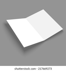 Blank empty magazine or book or booklet, brochure template  on a gray background. vector. catalog