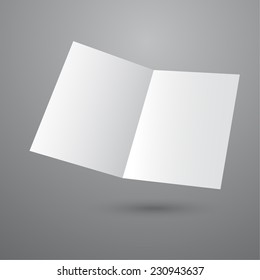 Blank empty magazine or book or booklet, brochure, catalog, leaflet, template  on a gray background. vector