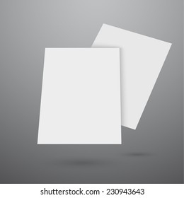 Blank empty magazine or book or booklet, brochure, catalog, leaflet, template  on a gray background. vector