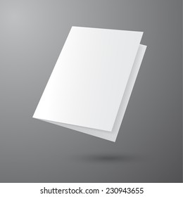 Blank empty magazine or book or booklet, brochure, catalog, leaflet, template  on a gray background. vector