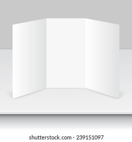 Blank empty magazine or book or booklet, brochure, catalog template  on a gray background. vector