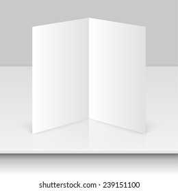 Blank empty magazine or book or booklet, brochure, catalog template  on a gray background. vector