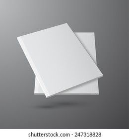 Blank empty magazine or book or booklet, brochure, catalog, leaflet, template  on a gray background. vector