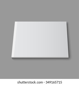 Blank empty magazine or book or booklet, brochure, catalog template  on a gray background. vector