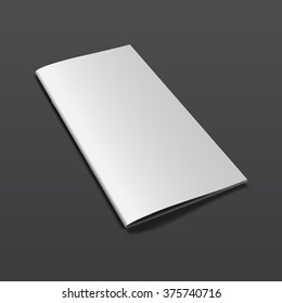 Blank empty magazine or book or booklet, brochure, catalog, leaflet, template on a gray background. vector