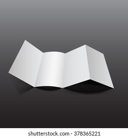 Blank empty magazine or book or booklet, brochure, catalog, leaflet, template on a gray background. vector