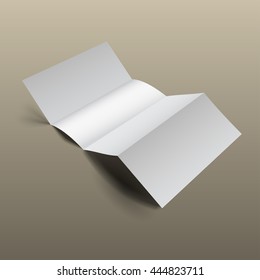 Blank empty magazine or book or booklet, brochure, catalog, leaflet, template on a gold background. Vector EPS10.