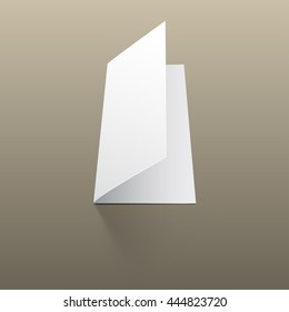 Blank empty magazine or book or booklet, brochure, catalog, leaflet, template on a gold background. Vector EPS10.