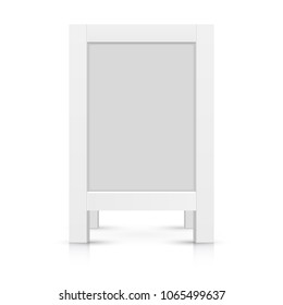 Blank empty menu board or advertising street stand,realistic billboard for your projects.