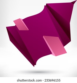 Blank empty origami design element. Banner background