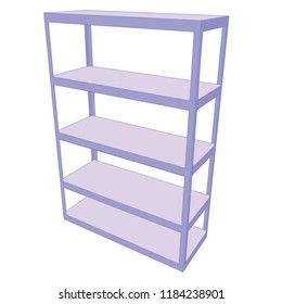 Blank empty shelf Cute illustration