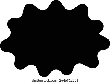 Icône vide de conversation vocale en bulle. Offre spéciale rétro colorée éléments de design, emblème de chat, signe de légende noir Isolé sur fond transparent. Illustration vectorielle pour application au web.