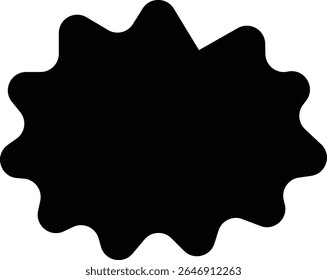 Blank empty speech bubble chat icon. Retro colorful special offer design elements, chat emblem, black callout sign Isolated on transparent background. Vector illustration for web app.