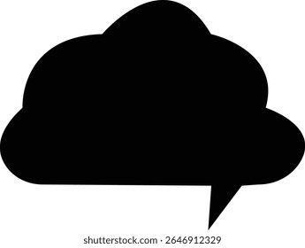 Blank empty speech bubble chat icon. Retro colorful special offer design elements, chat emblem, black callout sign Isolated on transparent background. Vector illustration for web app.