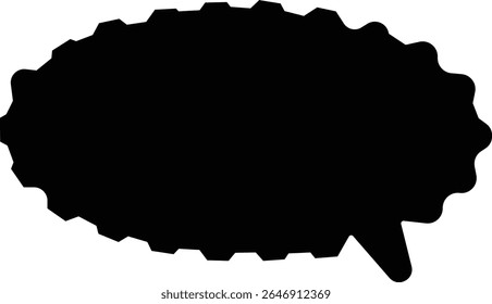 Blank empty speech bubble chat icon. Retro colorful special offer design elements, chat emblem, black callout sign Isolated on transparent background. Vector illustration for web app.