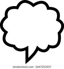 Blank empty speech bubble chat icon. Retro colorful special offer design elements, chat emblem, black callout sign Isolated on transparent background. Vector illustration for web app.
