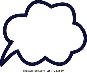 Blank empty speech bubble chat icon. Retro colorful special offer design elements, chat emblem, black callout sign Isolated on transparent background. Vector illustration for web app.