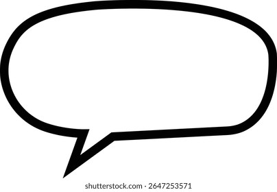 Blank empty speech bubble chat icon. Retro colorful special offer design elements, chat emblem, black callout sign Isolated on transparent background. Vector illustration for web app.