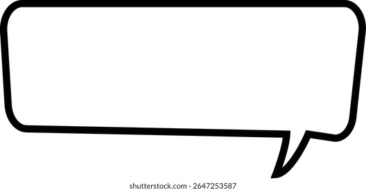 Blank empty speech bubble chat icon. Retro colorful special offer design elements, chat emblem, black callout sign Isolated on transparent background. Vector illustration for web app.