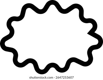 Blank empty speech bubble chat icon. Retro colorful special offer design elements, chat emblem, black callout sign Isolated on transparent background. Vector illustration for web app.