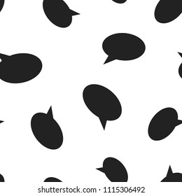 Blank empty speech bubble icon seamless pattern background. Business concept vector illustration. Dialogue box symbol pattern.