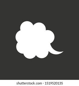 Blank empty speech bubble speak cloud vector.