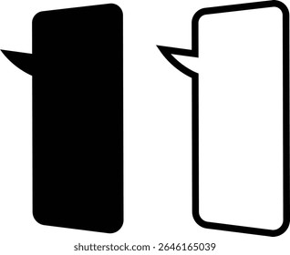 Blank empty speech bubbles chat icon set. Retro colorful special offer design elements, chat emblem, black callout sign collection Isolated on transparent background. Vector illustration for web app.