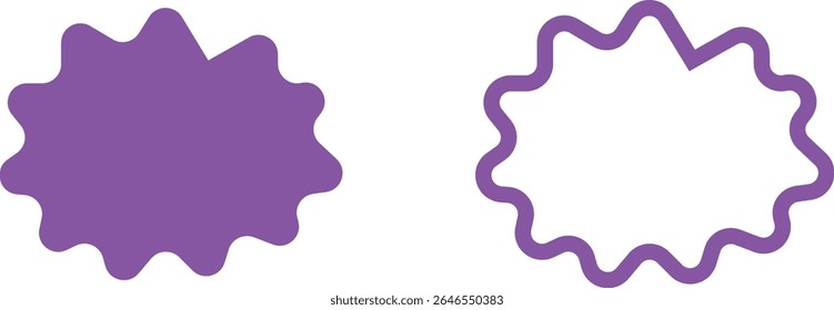 Blank empty speech bubbles chat icon set. Retro colorful special offer design elements, chat emblem, black callout sign collection Isolated on transparent background. Vector illustration for web app.