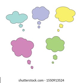 Blank empty speech bubbles with colors.