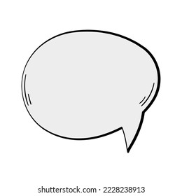 Blank empty speech bubbles. Comic speech bubble. Doodle blank speech bubbles. Hand drawn cartoon thinking bubbles.