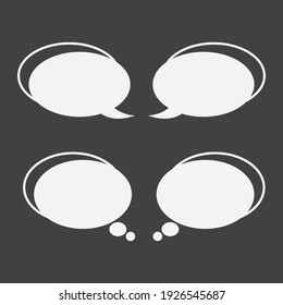 Blank empty speech bubbles icons set great for any use