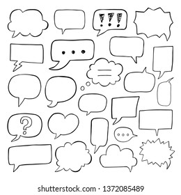 Blank empty speech bubbles for infographics vector illustration