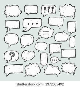 Blank empty speech bubbles for infographics vector illustration