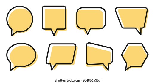 Blank empty speech bubbles for infographics. Line icon. Vector illustration. Eps 10.