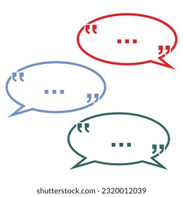 Blank Empty Speech Bubbles with punctuation marks