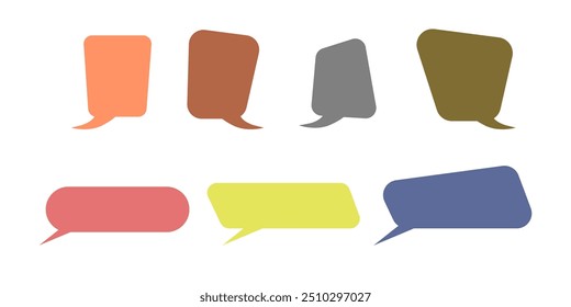 Blank empty speech bubbles, speaking or talk bubble, speech balloon, chat bubble line art vector icon for apps and websites..