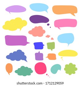 Blank empty speech bubbles Vector design for comments, dialogs, social media