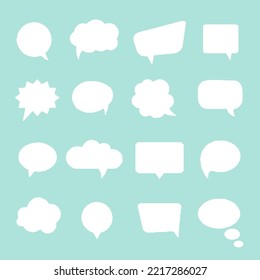 Blank empty speech bubbles vector illustration