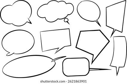 Blank empty speech bubbles vector illustration (1)