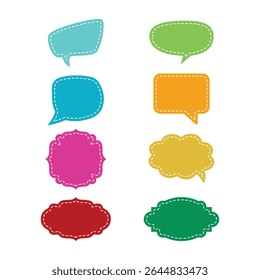 Blank empty speech bubbles vector