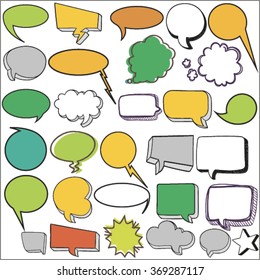 blank empty speech bubbles. vector illustration. isolated objects/