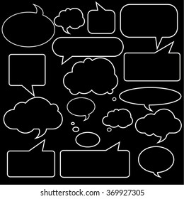 Blank empty  speech bubbles
Vector illustration
Isolated objects