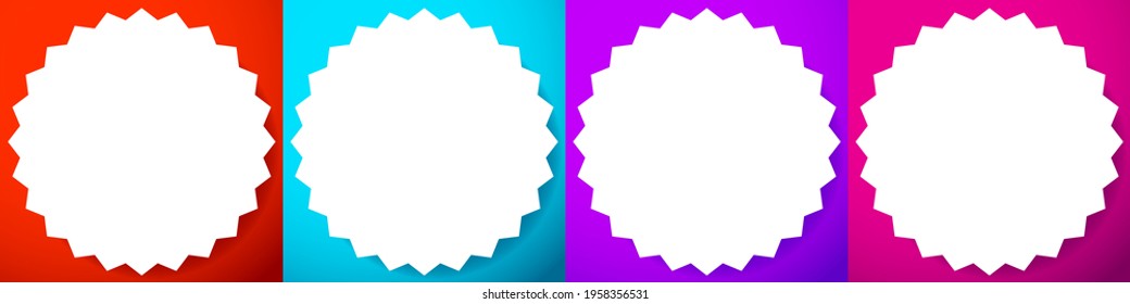 Blank, empty starburst, sunburst, priceflash button, badge, and pin shape design element