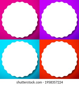 Blank, empty starburst, sunburst, priceflash button, badge, and pin shape design element