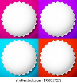 Blank, empty starburst, sunburst, priceflash button, badge, and pin shape design element